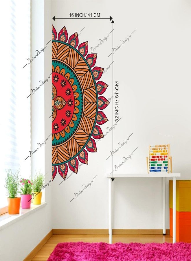 DivineDesigns ملصق فني ذاتي اللصق بتصميم نصف ماندالا من ديفاين ديزاينز للمنزل - Image 3
